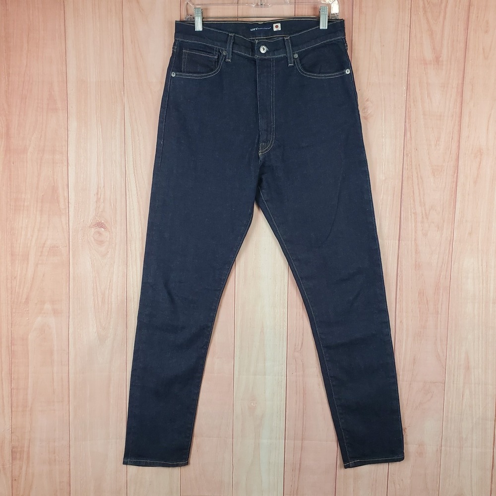 Levis Made & Crafted Slim Jeans Womens 30x31 High Rise Skinny Leg Red Dot Fabric